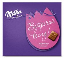 Конфеты Milka Встречай весну из молочного шоколада с молочной начинкой, 110 г