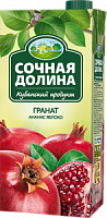 Сочная Долина, сокосодержащий напиток из гранатов, ананасов и яблок, 0,95 л