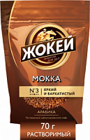 Кофе растворимый Жокей Мокка, сублимированный, пакет 70 г