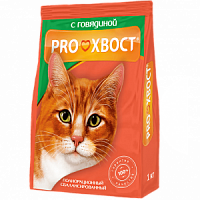 Сухой корм для кошек ПроХвост Говядина, 1 кг 