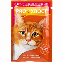 Консервированный корм для кошек ПроХвост, Телятина и ягненок, 85 г
