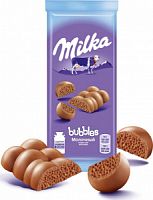 Milka Bubbles шоколад молочный пористый, 80 г