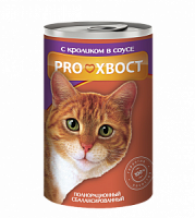 Консервированный корм для кошек ПроХвост Кролик, 415 г