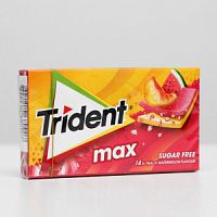Жевательная резинка"TRIDENT MAX"вскус Арбуза и Персика *23гр*12