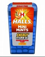 Холс MINI MINTS MANGO-ORANGE TWIST с витамином В6 и экстрактом гуараны 12*12,5г
