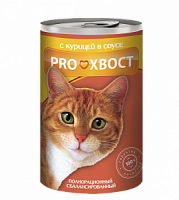 Консервированный корм для кошек ПроХвост, Курица, 415 г