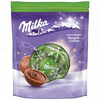 Milka молочный шоколад в форме шара с ореховой начинкой, 90 г
